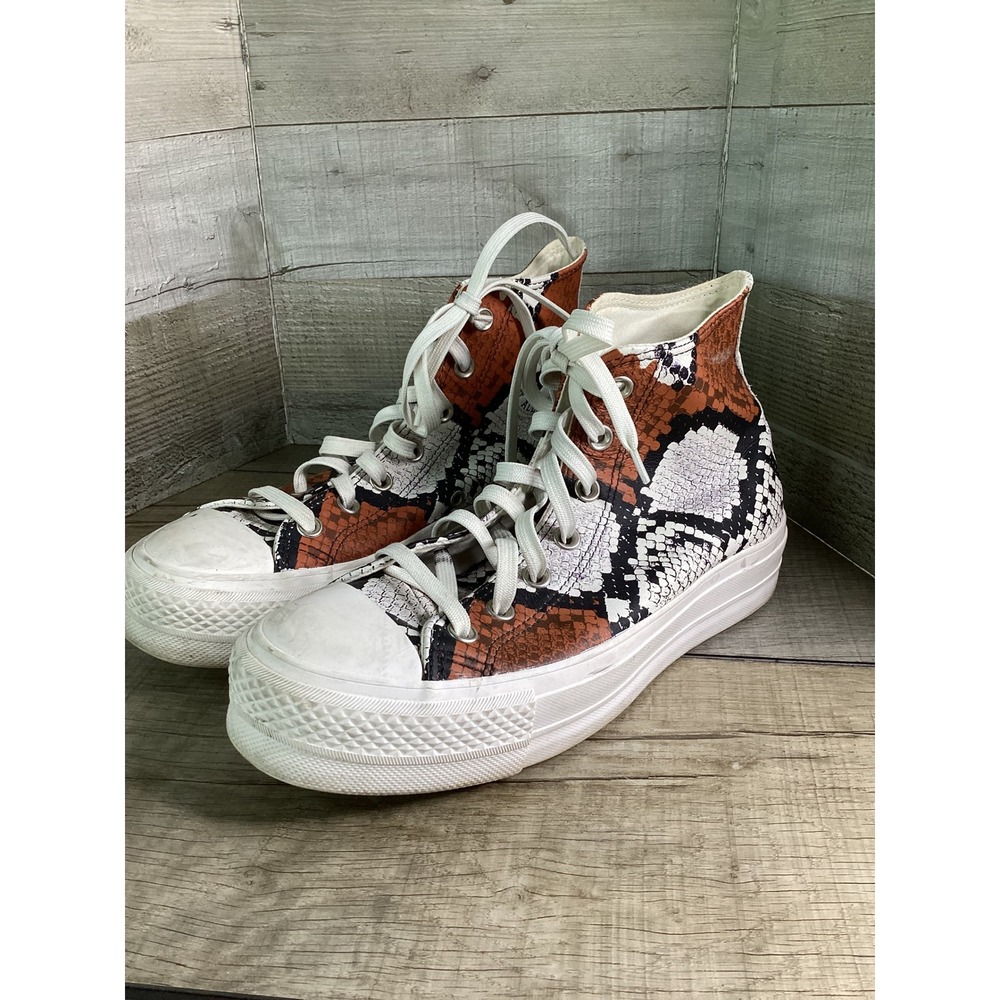 Converse Chuck Taylor All Star Lift Hi Snakeskin Platform Sneakers 573082C 8.5W